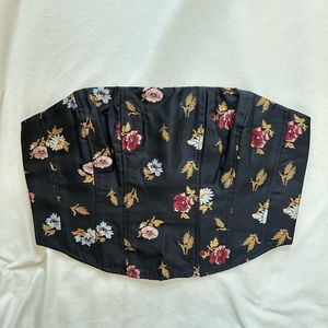 Anthropologie Maeve Embellished Cropped Corset Top